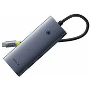 Baseus Usb C wtyczka - 6 rodzajów złączy  Hdmi 4K60Hz1Usb3.12Usb-C3.11Usb2.01Pd1Rj451 Ultrajoy B00052803811-03 6932172657734