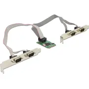 Delock Mini Pci Expr Card 4X D-Sub9 95243  4043619952434