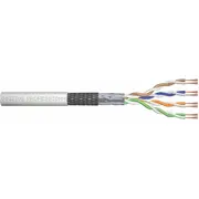 Digitus Category 5E patch cord cable, stranded, Sf/Utp, Awg 26/7, Pvc, 100 m, box, gray  Dk-1531-P-1-1 4016032425915 Akassks50000002