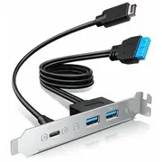 Graugear Multi Pci Blende  1X Usb-C, 2X Usb-A G-Ad-Etc2A-20G 4260746551112