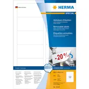 Herma Etykiety odklejalne Movables A4, białe, papier matowy, 1200 szt., zaokrąglone narożniki 10304  4008705103046
