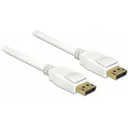 Kabel Delock Displayport - 5M biały 84879  4043619848799