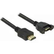 Kabel Delock Hdmi - 0.5M Black 85463  4043619854639