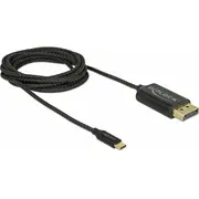 Kabel Usb Delock Usb-C - Displayport 2 m Black 83710  4043619837106