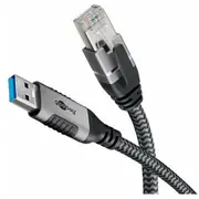 Kabel Usb Goobay Usb-A - Rj-45 5 m Black-Srebrny 70692  4040849706929