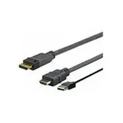 Kabel Usb Vivolink Displayport 2 m Black Prohdmiusbdp2  5712505903476