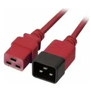 Kabel zasilający Lindy Iec C19 - C20 Red 2M 30124  4002888301244