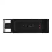 Kingston  Usb Flash Drive Datatraveler 70 256 Gb 3.2 Gen 1 Type-C Black Dt70/256Gb 740617331233