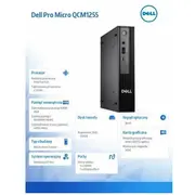Dell Pro Micro Qcm1250/Core i3-14100T/8GB/512GB Ssd/Integrated/Wlan  Bt/Kb/Mouse/W11Pro/ 3Yrs Prosupport Bto002Qcm1250Emea 5902002327701