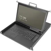 Digitus Modulare Hd Lcd Kvm Konsole mit 17 Tft, 8-Port Vga Anschluss, Touchpad, deutsches Tastaturlayout  Ds-72220-2Ge 4016032483328