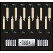 Lampki choinkowe Krinner Superlight Bavaria Mini Flame 12 pcs. Set Ivory  77901 4011972779012