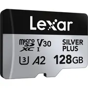 Set of 2 Lexar High-Performance Silver Plus microSDXC 2X128Gb memory cards  adapter Lmssipl128G-B2Ang 843367135127 076038