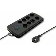 Listwa zasilająca Qoltec Swift przeciwprzepięciowa 8 gniazd 2.5 m czarna 50161  5901878501611