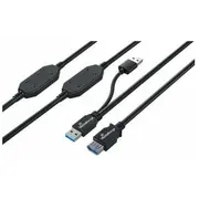 Kabel Usb Mediarange 2X Usb-A - 15 m Black Mrcs244  4260664878032
