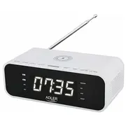 Radiobudzik Adler Ad 1192W z bezprzewodową ładowarką i fm  Ad1192W 5903887808385