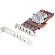 Startech.com 4-Port Usb-C 10Gbps Pcie Karte 4X Separate Usb 3.2 Kontroller Pci Express 3.0 Niedrigprofil Bugel Taa  P10Q4C-Usb-Card-Lp 0065030920292