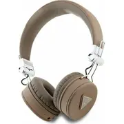 Słuchawki Guess Bluetooth Enc Gubh70Pgtspsw Brown Grained Classic Round Shape Headphones  3666339328931