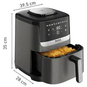 Tefal Air Fryer  Easy Fry Silence Ey551He0 Power 1650 W Capacity 5 L Gray 3045387293772 Agdteffry0053