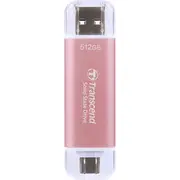 Transcend Esd310P 512Gb External Ssd Usb 10Gbps Type C/A Pink  Ts512Gesd310P 0760557863953