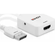 Adapter Av Lindy Displayport - Hdmi biały 38303  4002888383035