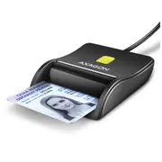 Axagon  Compact desktop Usb contact Smart/Id card reader with long, Usb-A cable Cre-Sm3N 8595247906915