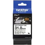Brother Hse-261E Schrumpfschlauch Black auf weiß 31 mm  Hse261E 4977766822862