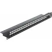 Delock 19Z Keystone Patch Panel 24 Port with strain relief - 43277  4043619432776