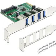 Delock Pcie 2.0 x1 - 4X Usb 3.0 89360  4043619893607