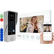 Eura Wideodomofon Vdp-90A3 Delta biały 7, full hd, Wifi ,2 wejścia, szyfrator, czytnik zbliżeniowy, ahd, tuya  Biała 5905548278223