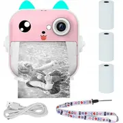 Extralink Epp-003 Portable Mini Printer Pink With Camera, Lcd Display  Ex.34277 5906168634277