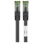 Goobay Cat 8.1 patch cable, S / Ftp Pimf, black, 10 m - Lszh halogen-free, copper Awg 24 66726  Rb66726 4040849667268