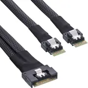 Inline Slim Sas cable, Sff-8654 8I to 2X 4I, 1M  27649C 4043718331826