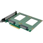 Delock Inline Pcie Karte zu 2X intern U.2 Nvme Sff-8639  Bifurcation, x8, breit 4043718341535