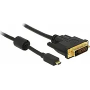 Kabel Delock Hdmi Micro - Dvi-D 2M Black 83586  4043619835867