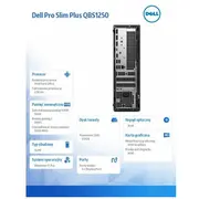 Komputer Dell Slim Plus Qbs1250, Core Ultra 5 235, 16 Gb, Intel Graphics, 512 Gb M.2 Pcie Windows 11 Pro  Bto103Qbs1250Emea 0662919123012