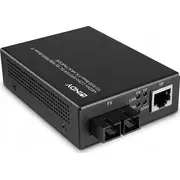 Konwerter światłowodowy Lindy 25119 konwerter sieciowy 850 nm Multifunkcyjny Black  4002888251198