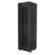 Lanberg  Rack cabinet 19 free-standing 42U/600X600 Flat pack with mesh door, Lcd Ff01-6642-23Bl Black 5901969439748