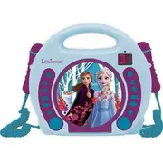 Lexibook Rcdk100Fz Cd-Player Frozen Am/Fm Radio 2Xmicrophones heaphones plug Top-Loader Aux-In batteries Led Display -  3380743063430