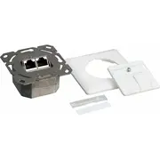 Logilink Cat.6A Anschlussdose, 2X Rj45,Weiß, waagerecht - Np0123  4052792028645