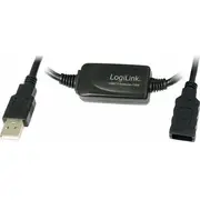 Logilink Usb M/F 15.0M black  Ua0145 4052792000108