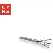 Lynx Sftp kabel, Cat6A, Lszh, celoměděný, vnitřní, šedý, cívka 500M  Lx-Sld-Sftp6A-Lszh-Gr 8591205721187