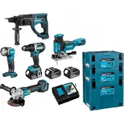 Makita Zestaw Combo 18V Ddf484Dga513Dhr202Djv181Dml802  MDlx5044Tj 1110003592361