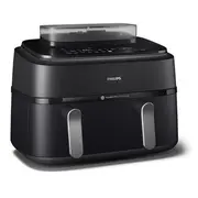 Philips  Dual Basket Airfryer Na551/00 5000 Series Power 2750 W Capacity 9 L Rapidair Plus and Air Steam Black 8720389047459