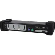 Equip Kvm  Dm 4-Port 4Xusb/4Xvga/4Xusb-Audio Black 331544 4015867176245