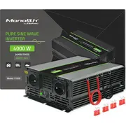 Qoltec Pure Sine Wave Inverter Monolith, 2000W, 4000W  51939 5901878519395 Azqolus00051939