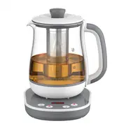 Tefal  Bj551B10 Tea Kettle 1400 W 1.5 L Glass 360 rotational base White/Grey 3045387245818