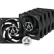 Wentylator Arctic P8 Pwm Pst 5-Pack Black Acfan00154A  4895213702072