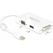 Adapter Av Delock Displayport Mini - Hdmi D-Sub Vga Dvi biały 62630  4043619626304
