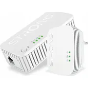 Adapter powerline Strong Powerlwf1000Duomini Karta sieciowa do Powerline 1000 Mbit/S Przewodowa sieć Lan Wi-Fi White 2 szt.  9120072375729