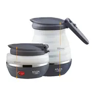 Adler  Travel kettle Ad 1279 Electric 750 W 0.6 L Silicon White 5902934831512